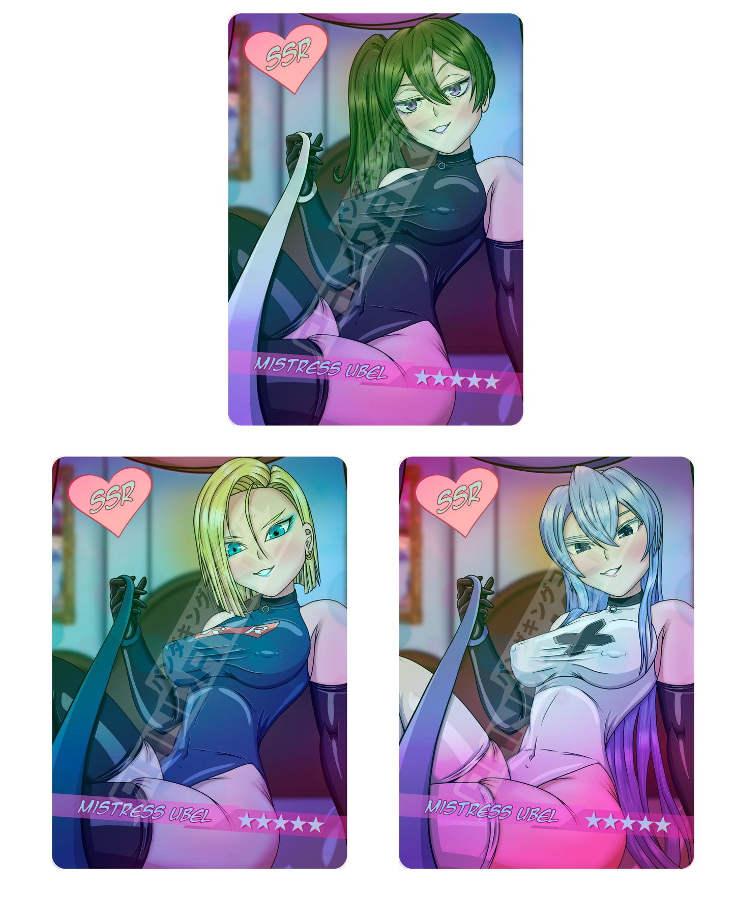 Femdom Mistresses Holographic Cards