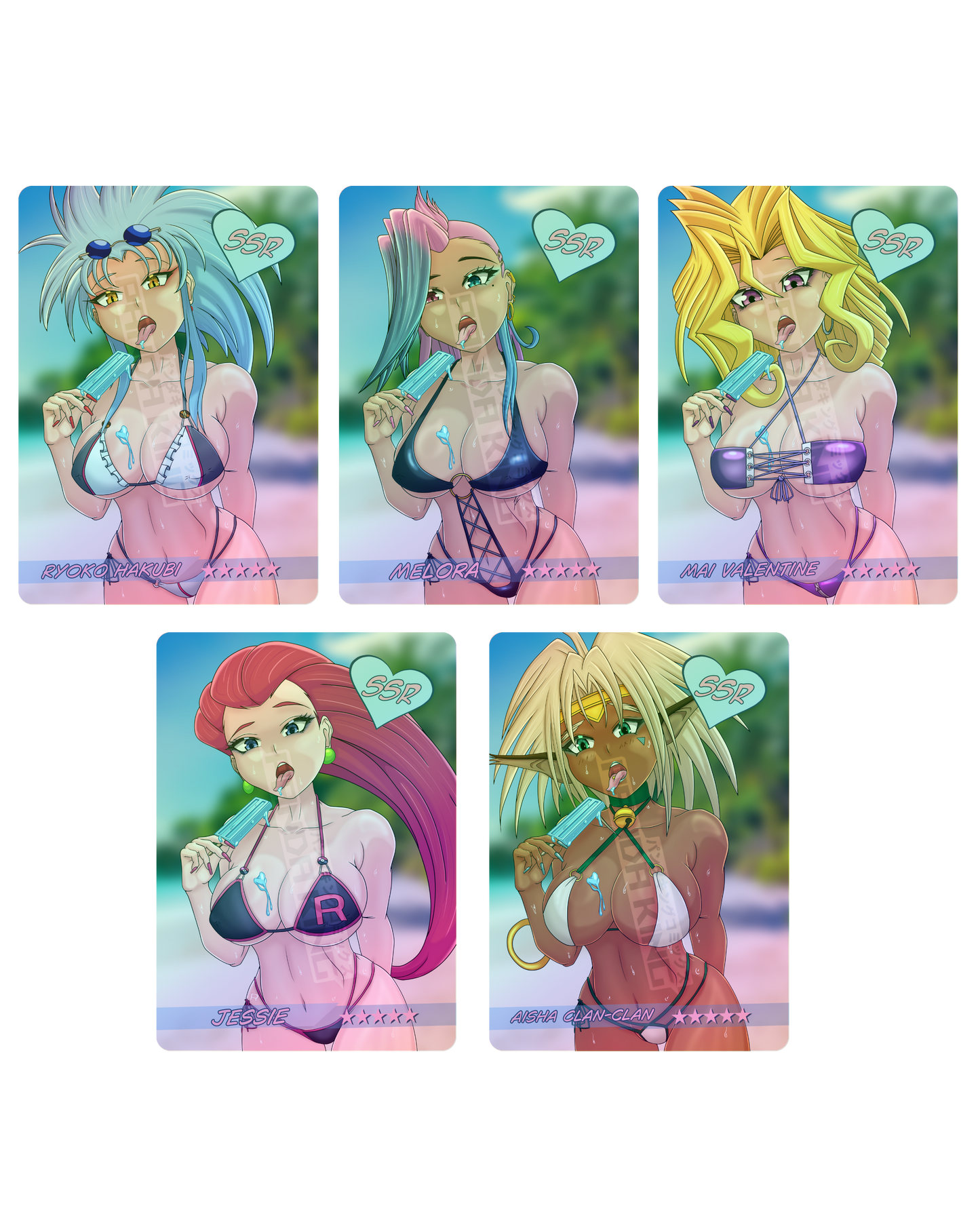 Summer Pinup Popsicle Cards (Safe)