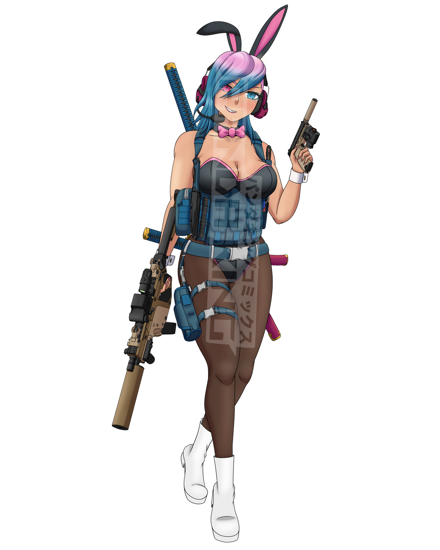 Tactical Bunny Melora Pinup (Sticker)