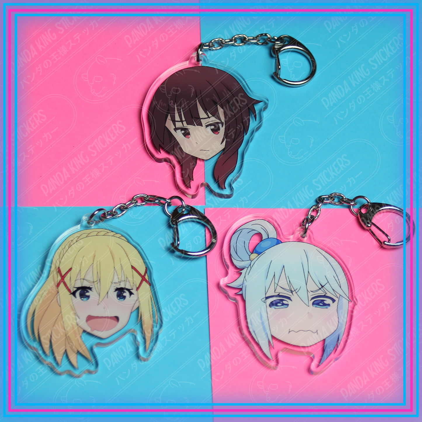Konosuba Girls Keychains