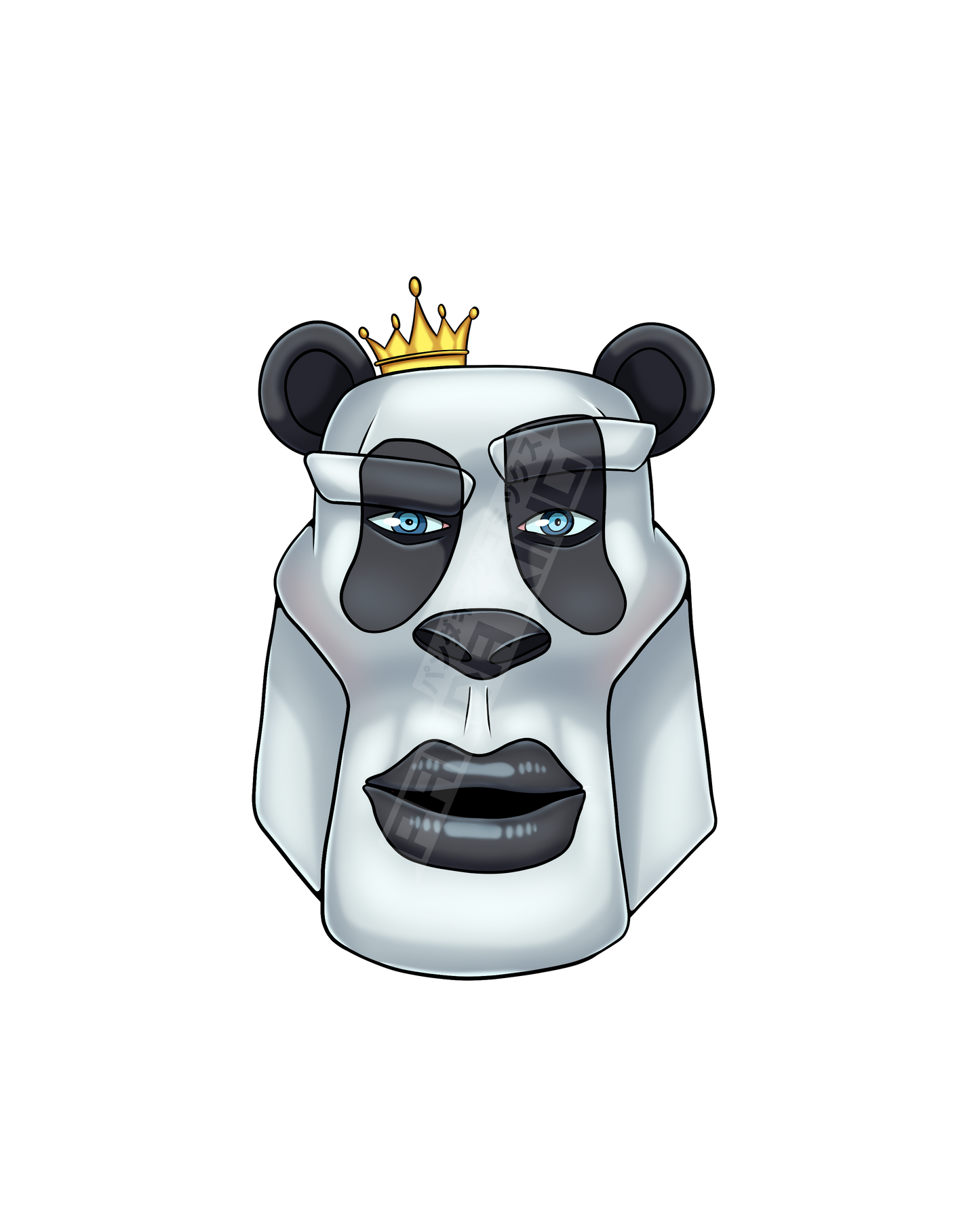 **Pre-Order** Panda King Head (Sticker)