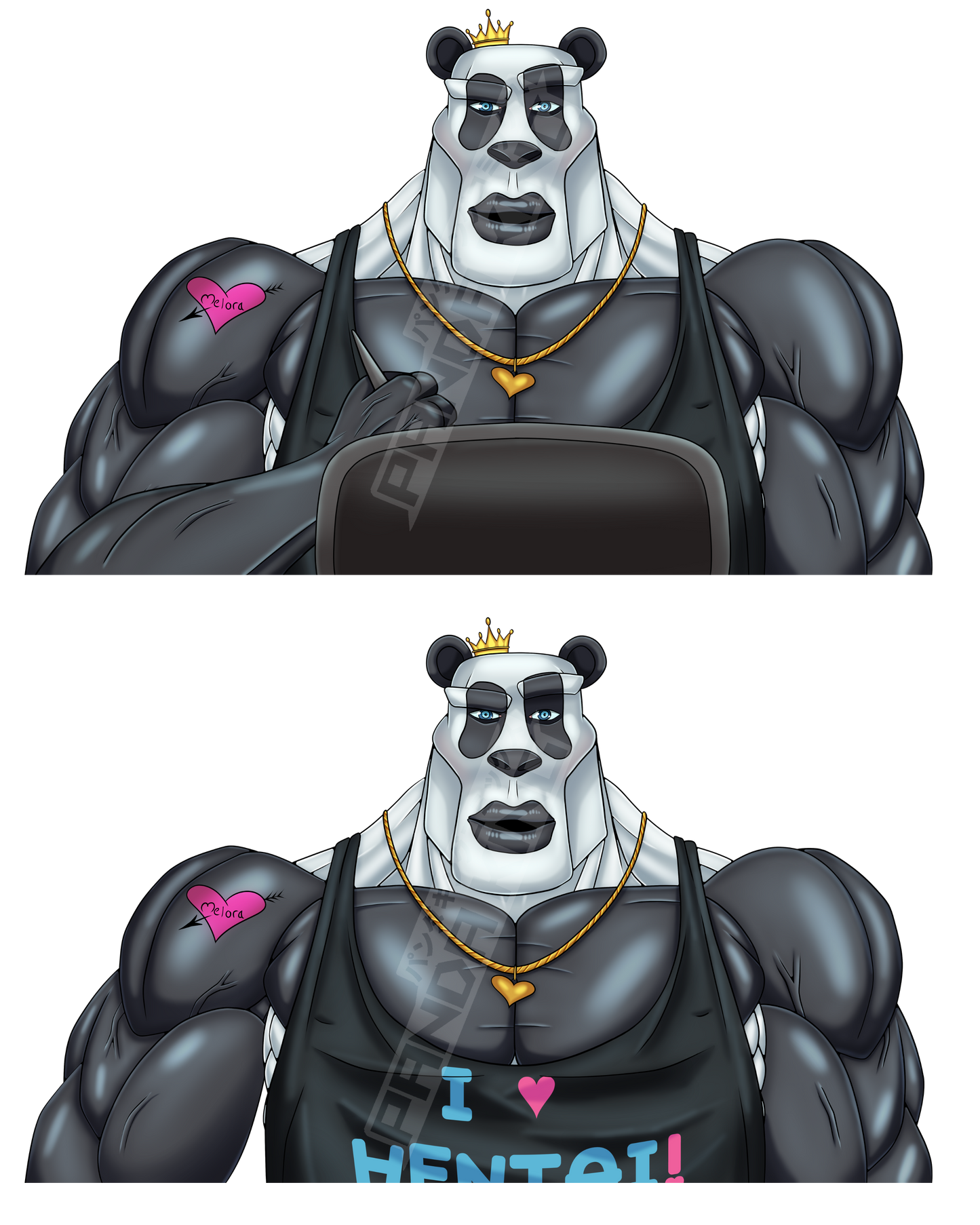 **Pre-order** Panda King Peekers (Sticker)