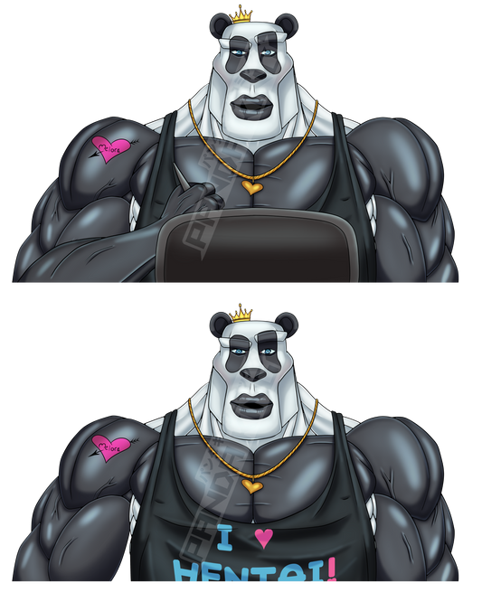 **Pre-order** Panda King Peekers (Sticker)